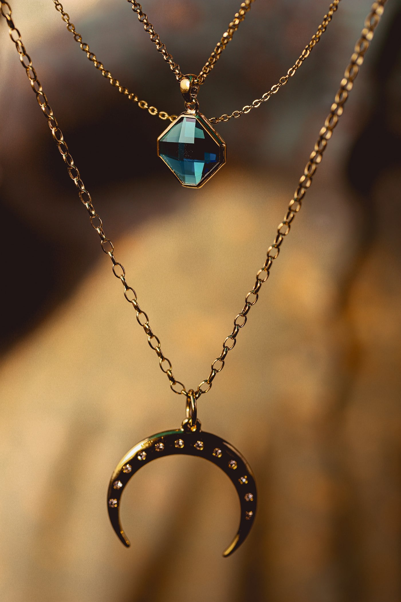 Collier Platinum Fil d’Or, deux chaînes fines dorées superposées
