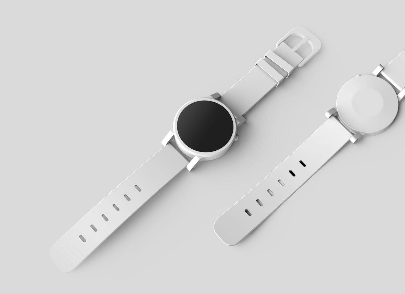 Montre Platinum Ivoire à cadran clair et bracelet blanc